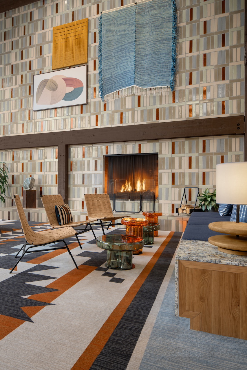 Lobby fire place vertical